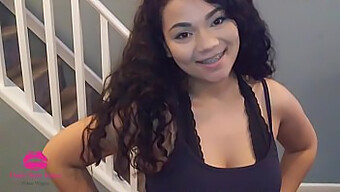 Paris Waters' Pov Video: Young Latina With Braces Sucks Big Black Cock