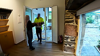 Wife Surprises Delivery Man With A Blowjob In Public