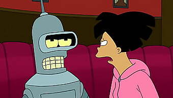 Amy And Bender In A Cartoon Erotic Encounter