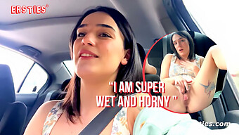 First Time: Sultry American Woman Orgasms In Her Vehicle