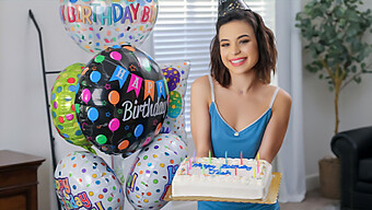 Aria Valencia, My Stepsister, Surprises Me With A Birthday Blowjob