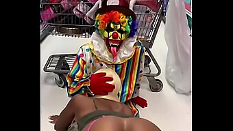 Cosplaying Clown Enjoys A Blowjob In A Party Setting