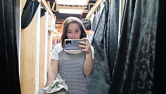 Pov Video Of A Latina Coed Giving A Blowjob In A Clothes Store