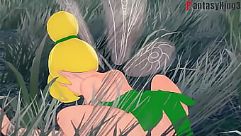 Cartoon Babe Tinker Bell Rosszkedvű Lesz Peter Pankkal