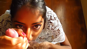 Indian Beauty Gives A Sensual Blowjob