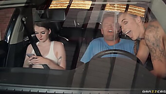 Kenzie Love'S Handjob And Facial In A Drive-Thru