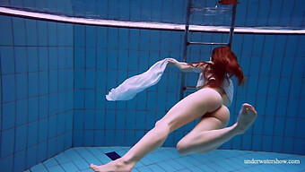 European Beauties Dive Into A Pool For A Sensual Underwater Spectacle