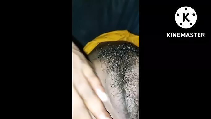 Sensual Brunette Fingers Her Hairy Pussy